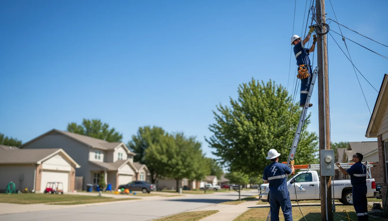 Residential electrician providing installation services in Lexa, AR